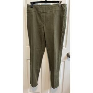 Ruby Rd Size 14 Olive Green Slimming Contour Waistband Pants Pull On Stretch New